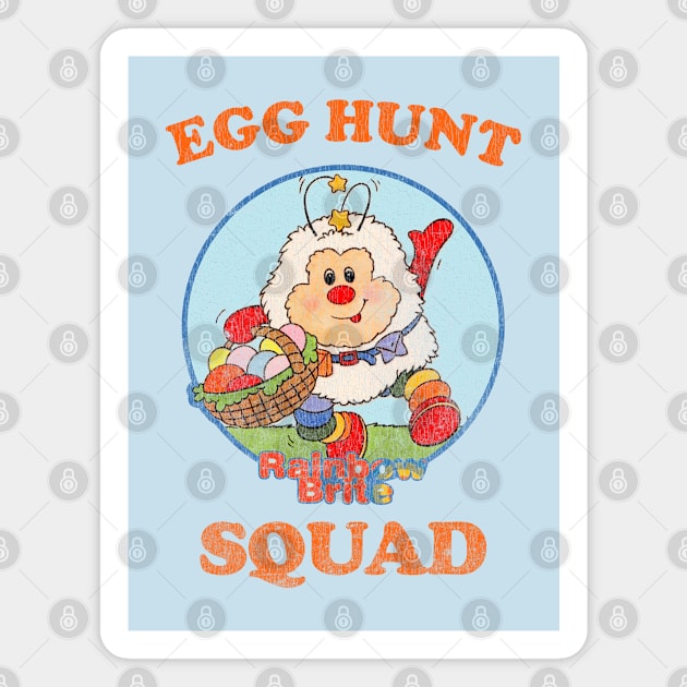 Egg Hunt Squad Rainbow Brite Distressed Magnet by Tangan Pengharapan